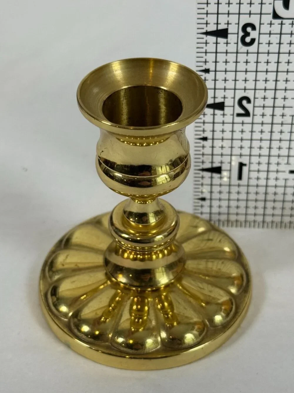 Baldwin Polished Brass Fluted Tape Candle Holder 3